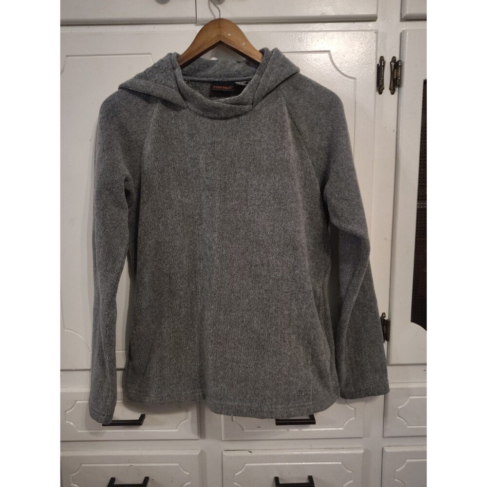 Marmot Womens Hoodie Shirt Size Medium Long Sleeve Gray Pullover Casual Top